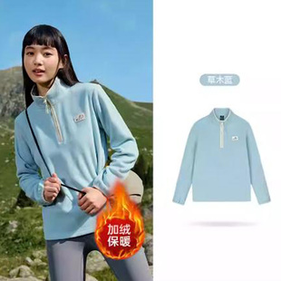 361°卫衣女款运动户外系列时尚简约加绒常规套头卫衣662433801-