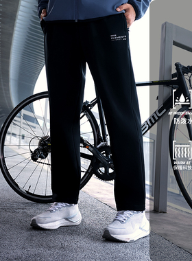 李宁加绒运动裤男冬季跑训系列常规简约休闲运动长裤AYKT635--B品