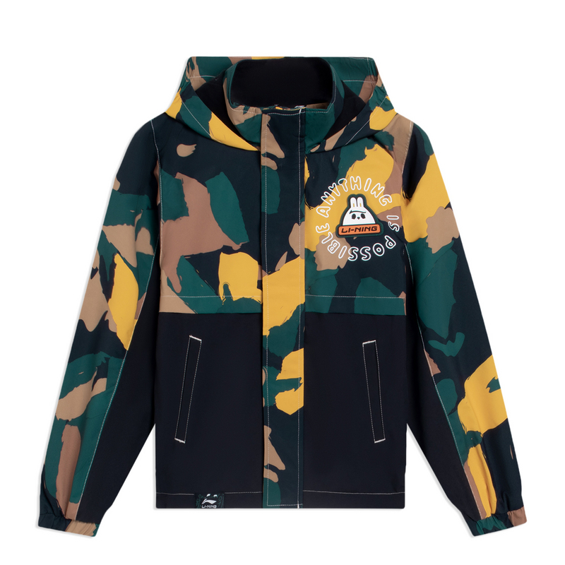 李宁童装小童舒适透气风衣休闲保暖长袖运动上衣YFDS209