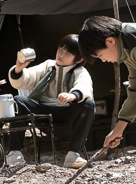 李宁秋冬款运动生活系列男大童舒适潮流拼接休闲外套YFDT169-B品