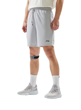 李宁健身系列男子短卫裤轻盈柔软常规拉链口袋短裤AKSU471-4-B品