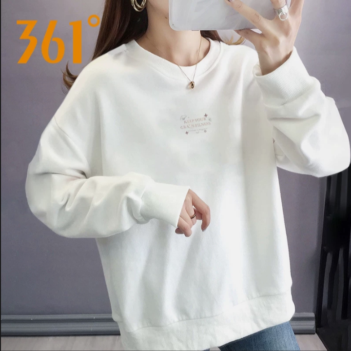 361&deg; 女款圆领卫衣春秋季休闲百搭时尚韩版运动服562414004A