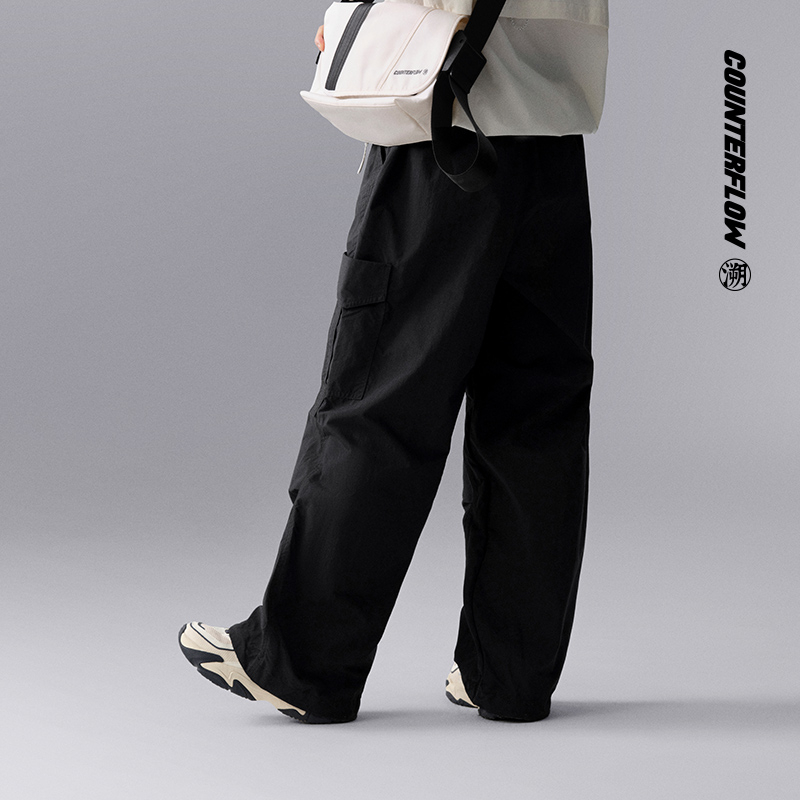 LI-NING/李宁CF溯女子运动长裤耐磨抗皱宽松修饰腿型AYKU624-B品