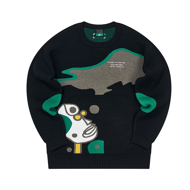 361冬季男女同款时尚系列舒适百搭宽松休闲圆领毛衫652346802-