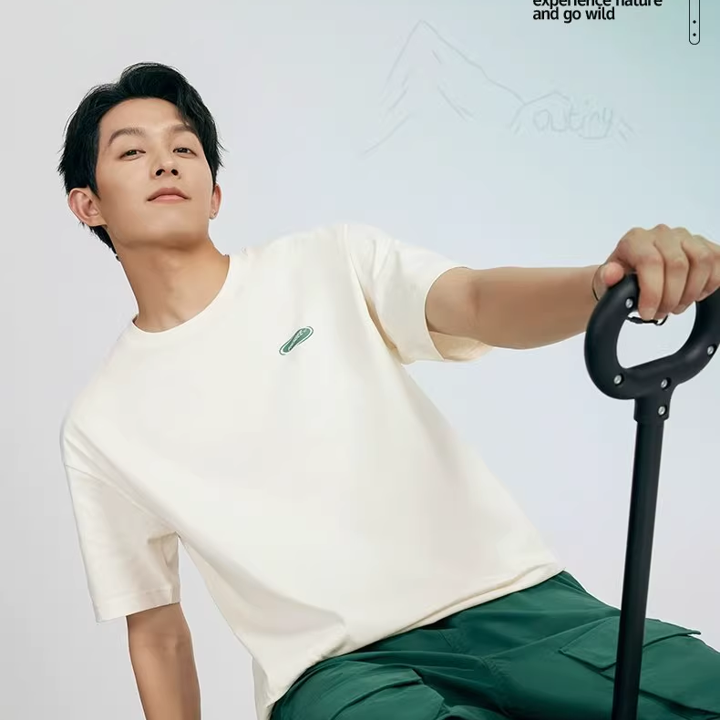 361度运动T恤男女同款圆领短袖男休闲百搭上衣632419118