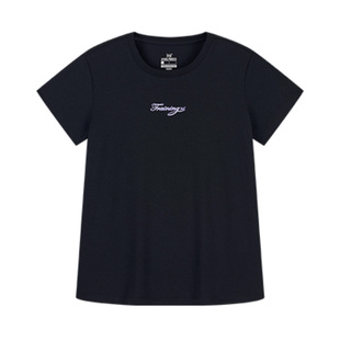 361°短袖春季女款舒适透气百搭常规休闲圆领短T恤662424115V-