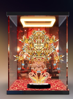 ⭐USB高清防尘罩十里红妆高级灯光展示盒拼酷艺模亚克力不含拼图