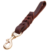 狗链大型犬宠物牵引带真皮短牵金毛牵引绳德牧狗绳子德牧一拉得