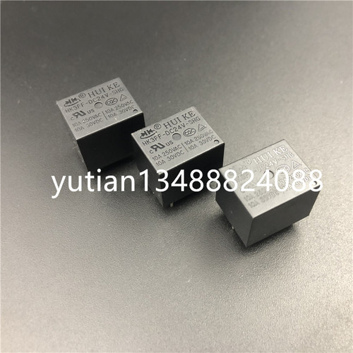 HUIKE汇科继电器HK3FF-DC24V-SHG HK3FF-24VDC-SHG 10A5脚T73-24
