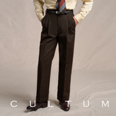 免熨烫复古双褶直筒西裤 CULTUM好莱坞裤 600g重50羊毛 男 1930s