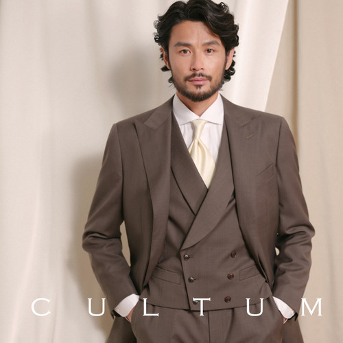 澳洲羊毛半麻衬西服套装结婚新郎