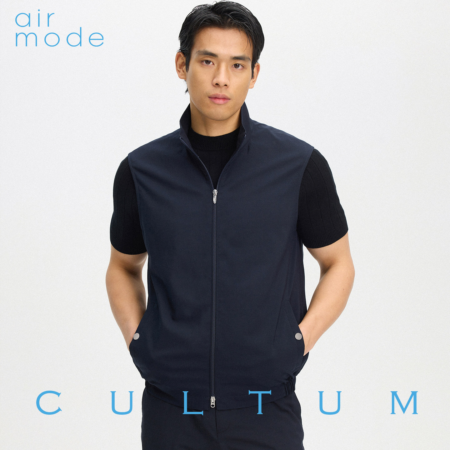 【50%羊毛 可机洗】CULTUM商务休闲薄款立领26新款春季马甲男外套