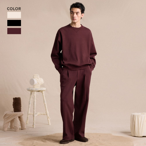 CULTUM宽松圆领套头卫衣