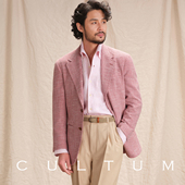 春夏半里休闲西装 西服外套男 舒适透气 CULTUM意式 经典 千鸟格