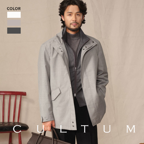 CULTUM防水50精纺羊毛立领夹克男