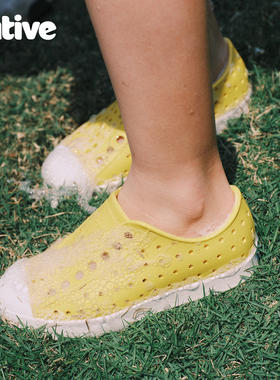 官方正品native洞洞鞋儿童凉鞋男童夏季新款童鞋透气女童沙滩鞋子