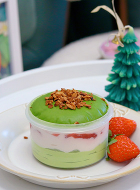 【悠悠小食光12/29新品】抹茶草莓千层 新鲜草莓 手工千层蛋糕