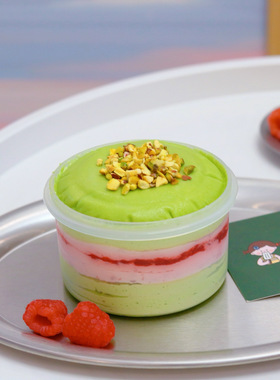 【悠悠小食光】树莓开心果千层 正荣开心果纯手工千层蛋糕