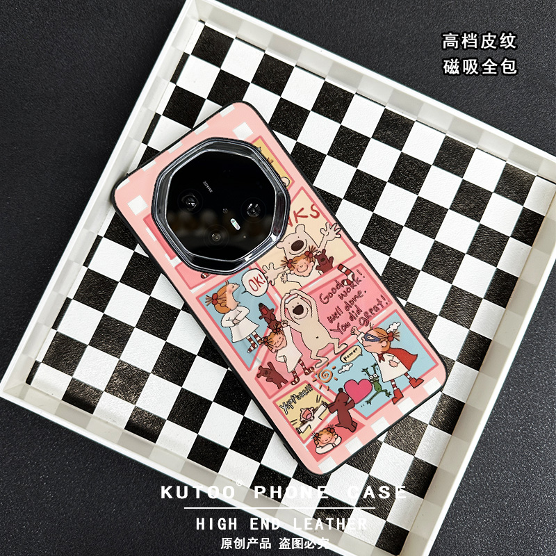 真皮磁吸全包防摔适用于华为mate80非凡大师手机壳mate70rs保时捷保护套高档外壳切片COCO酱新款