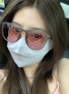 小众网红粉色墨镜女夏季防晒ins大脸圆脸2021年新款折叠太阳眼镜