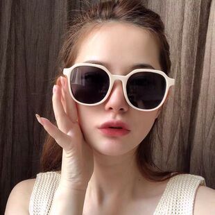 日系清新彩纯色ins墨镜女时尚复古方框显脸小情侣旅游太阳镜男潮