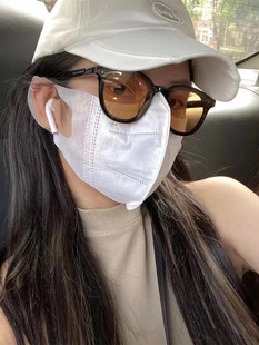橘黄色太阳眼镜女2022夏季遮阳新款ins高级网红街拍大脸显瘦墨镜