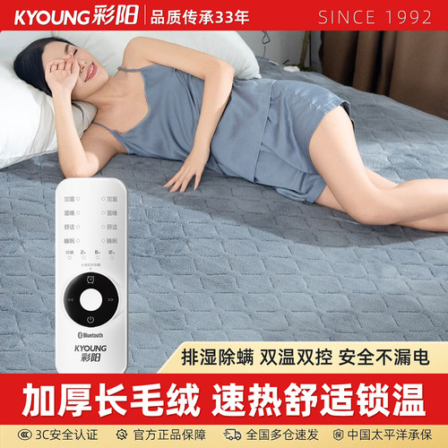 【品质推荐】彩阳定时除螨电热毯