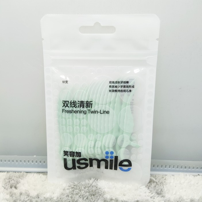 笑容加usmile牙线棒成人双线清新薄荷便携剔牙线(全店满50包邮)怎么看?