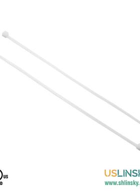 USLINSKY尼龙扎带美标UL认证白色固定扎线带100根/包塑料捆扎带