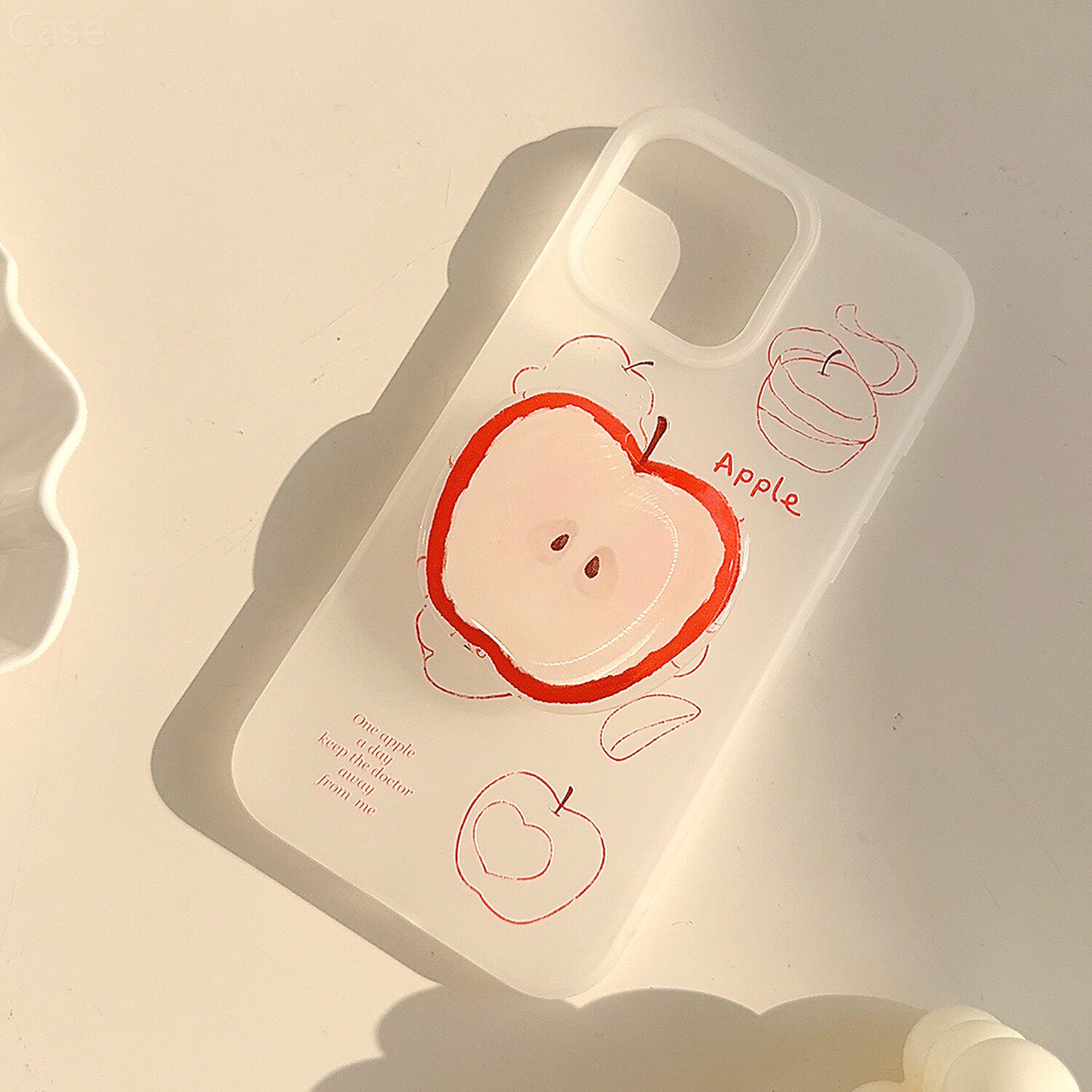 Apple苹果红色苹果支架手机壳多机型可选6.8元