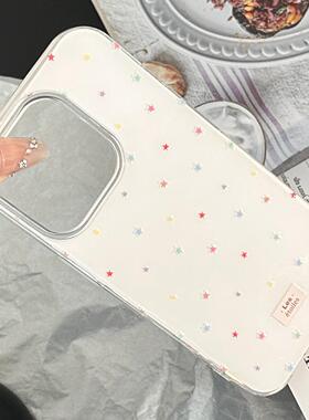 ins风彩小星星苹果16手机壳适用17pro maxiphone13防摔11韩风