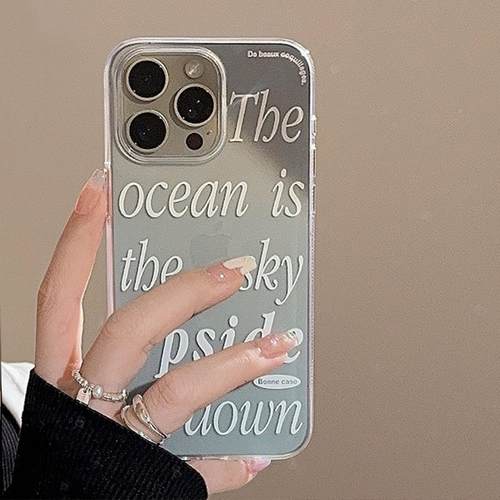简约ins个性英文适用iphone15pro max苹果16手机壳14高级11透明17