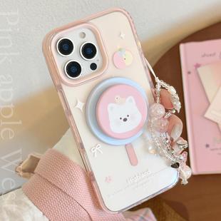 磁吸支架适用苹果16promax手机壳可爱西高地iPhone17防摔14挂链13