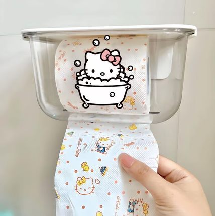 hellokitty哈喽kt卫生间纸巾盒厕所厕纸盒抽纸盒创意卷纸架高颜值