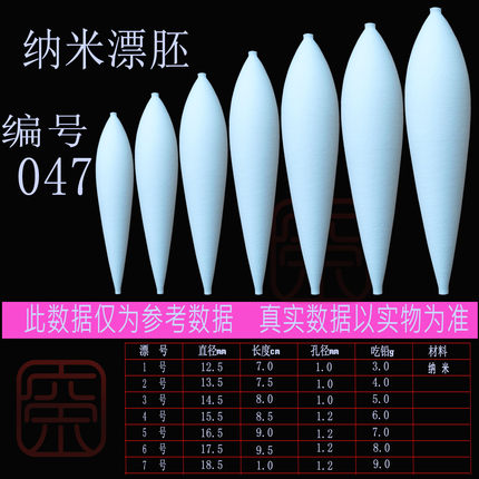 浮漂材料  浮漂DIY  纳米漂胚 大物浮漂 鲢鳙 草鱼漂  编号047