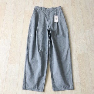 百搭女春夏长裤 女装 日单孤品半松紧腰搭扣拉链宽松纯色简约休闲裤