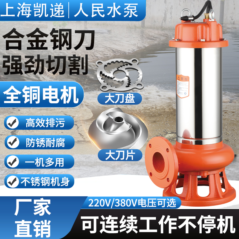 国标法兰款化粪池切割式污水泵