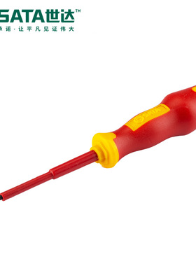 Sata世达五金工具T系列双色柄一字绝缘螺丝批61321-61325螺丝刀