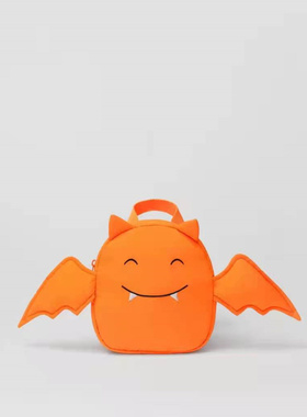 Z家新款小怪兽双肩包儿童可爱橙色蝙蝠造型婴幼儿百搭轻便小书包