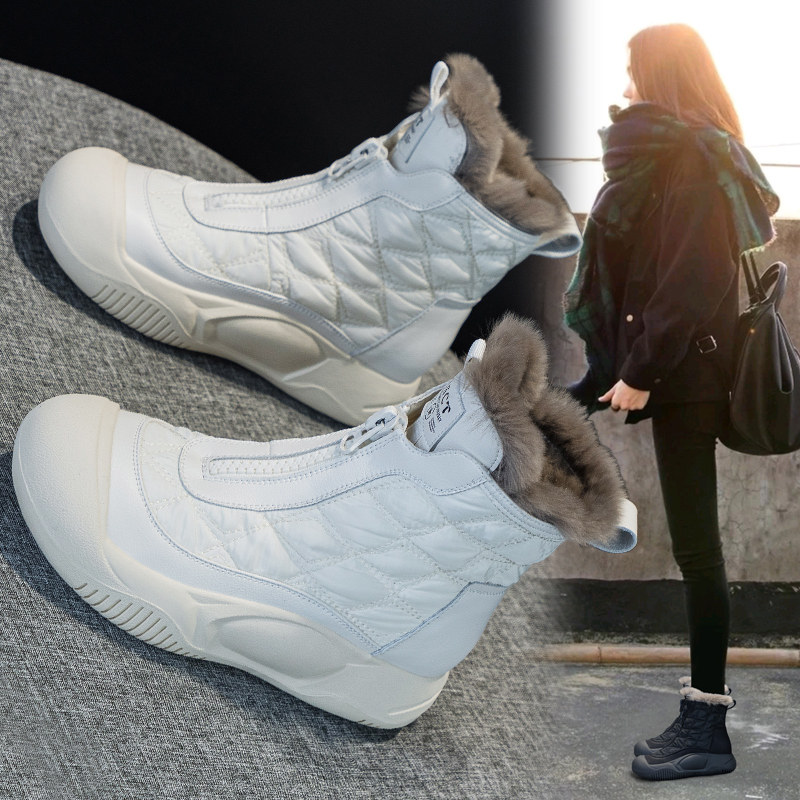 雪地靴女款加绒加厚大棉鞋保暖