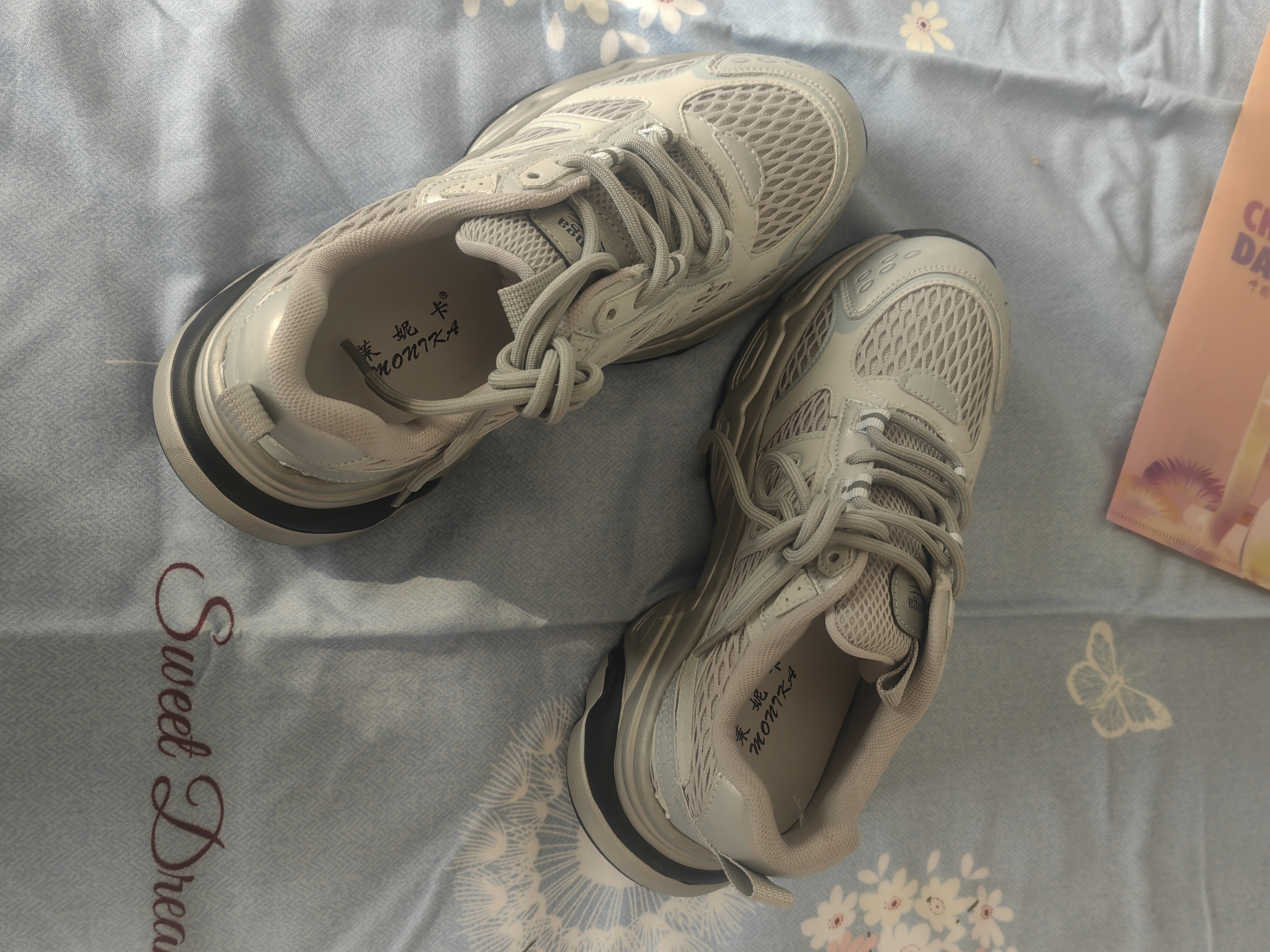 时尚厚底老爹鞋撤柜断码2025春季新款真皮小个子增高跑步运动鞋女