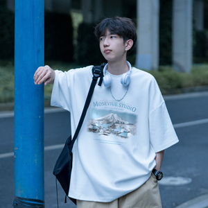 cityboy雪山印花夏季圆领短袖T恤A425-T1436-P28控38面料棉图片