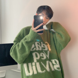 潮流字母圆领毛衣A425-M26370-P78控98面料聚酯，男装针织衫/毛衣，电商A425