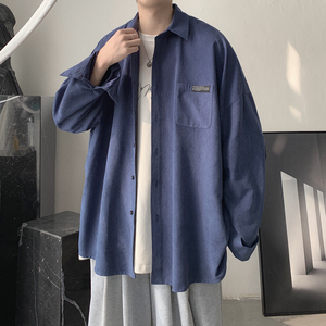 百搭长袖衬衣休闲纯色衬衫港风男士 A425-C2000-P45控59图片