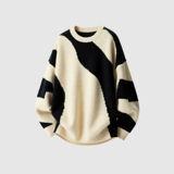 拼色圆领毛衣A425-M174-P68控78面料聚酯，男装针织衫/毛衣，电商A425