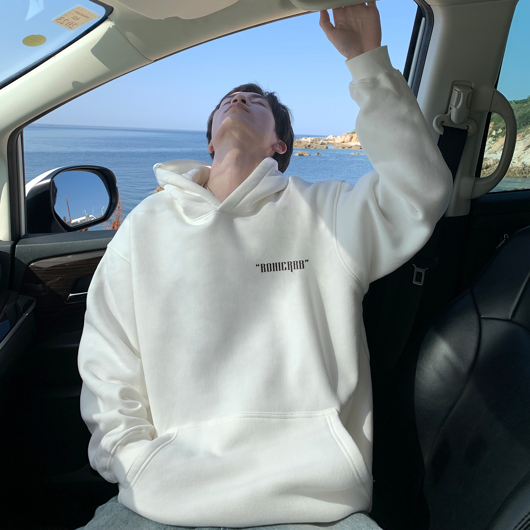 潮流哥特字小标连帽卫衣A425-Q3527-P65控78面料65%%棉35%聚酯，男装卫衣，电商A425