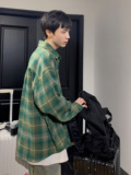 潮流休闲格子长袖衬衫A425-C2776-P55控68面料棉，男装衬衫，电商A425