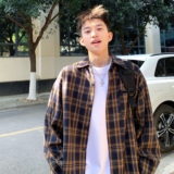潮流百搭青少年格纹长袖衬衫A425-C2781-P65控68面料棉，男装衬衫，电商A425