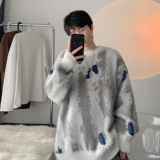 潮流彩色圆领毛衣A425-M21163-P78控98面料聚酯，男装针织衫/毛衣，电商A425