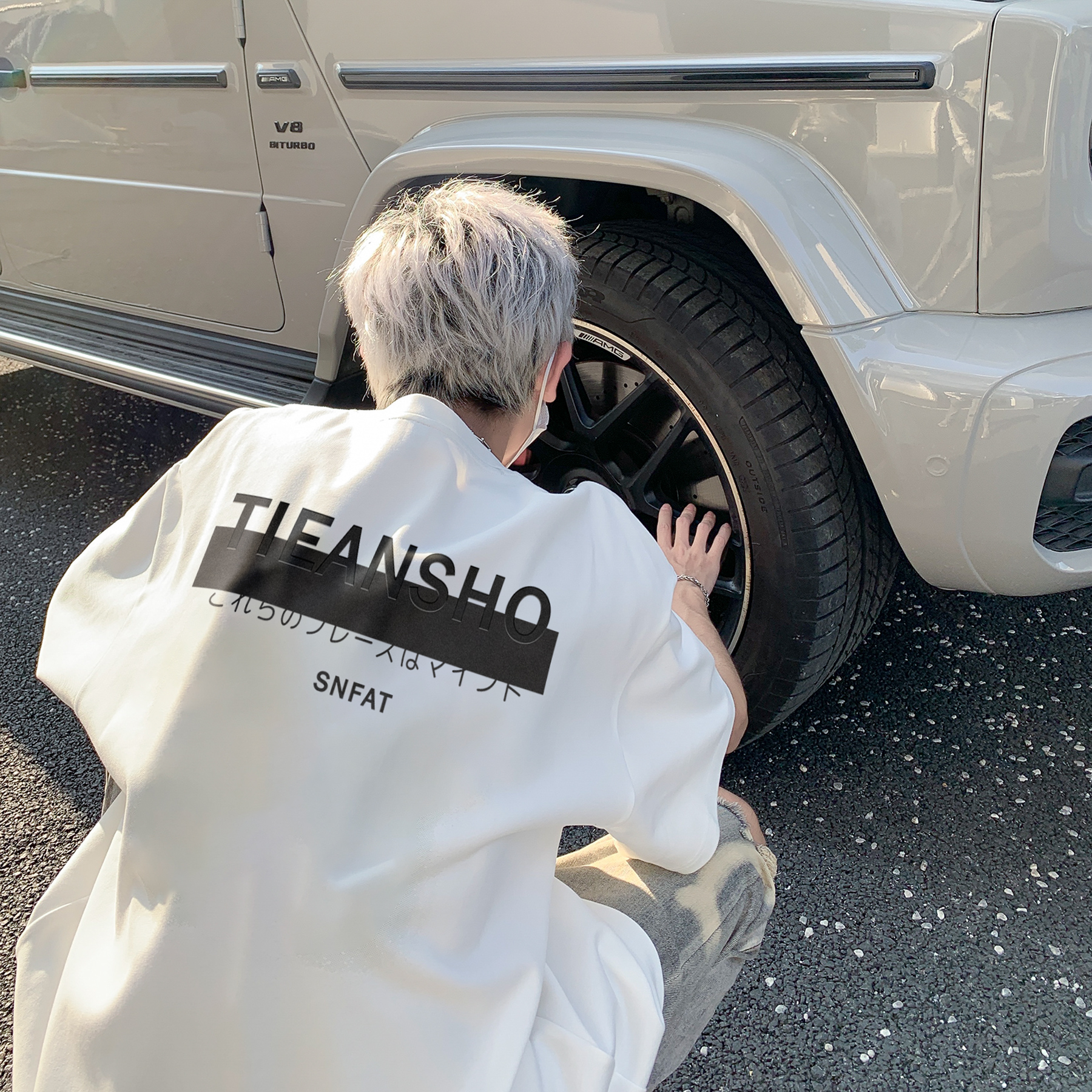 潮流字母排版短袖T恤A425-T4185-P35控48面料100%棉，男装T恤，电商A425